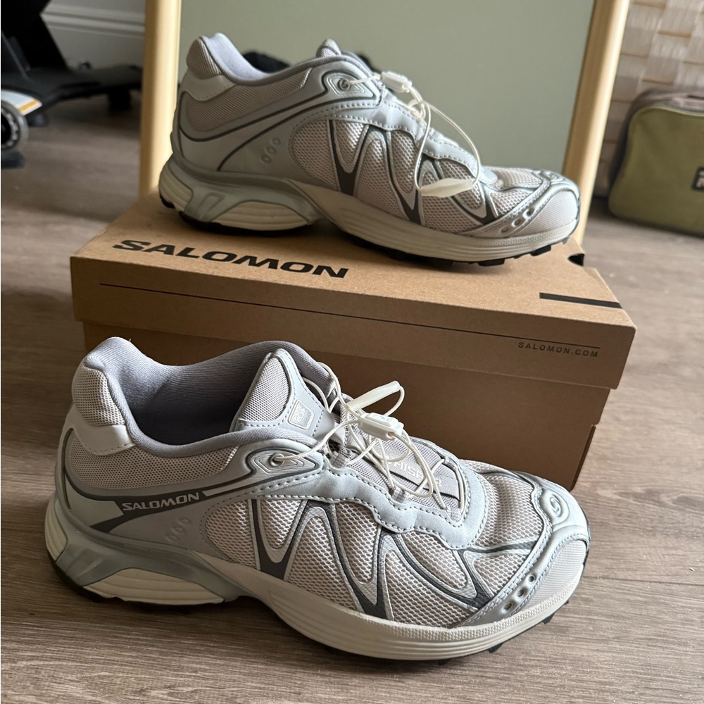 Salomon Light Gray Trail Running Shoes-SOLD